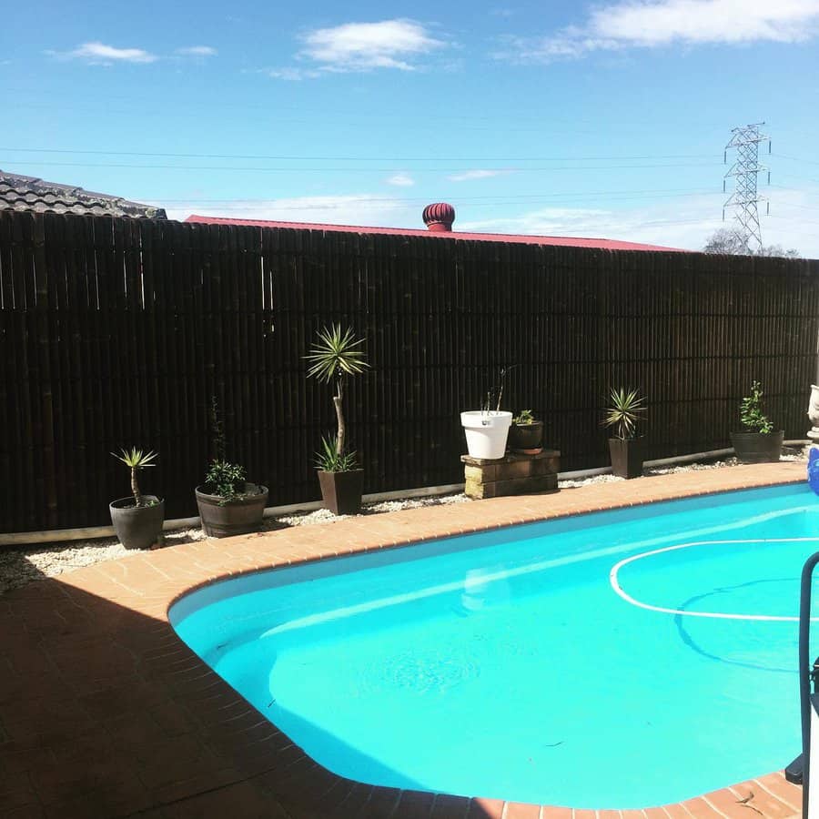 Bamboo pool fence