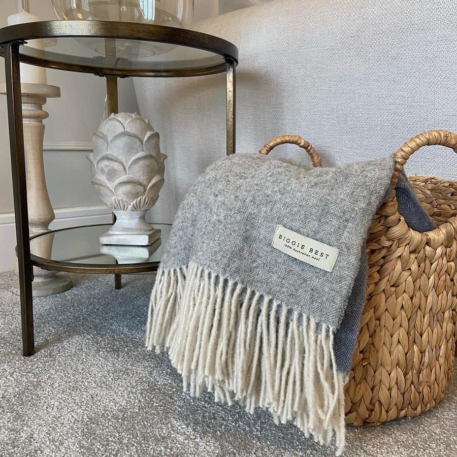 Basket Blanket Storage Ideas harebell grove 1