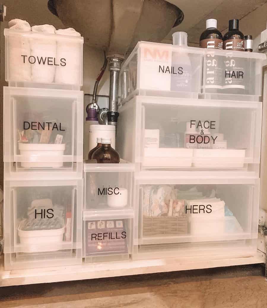 Under the sink storage