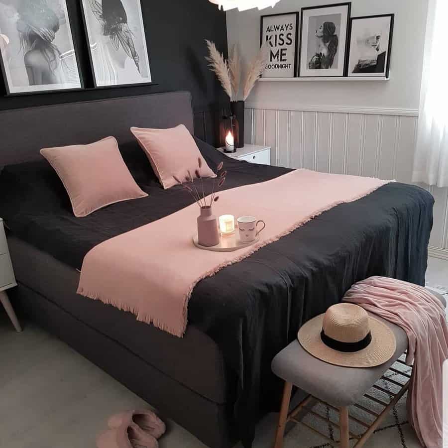 black bedroom paint