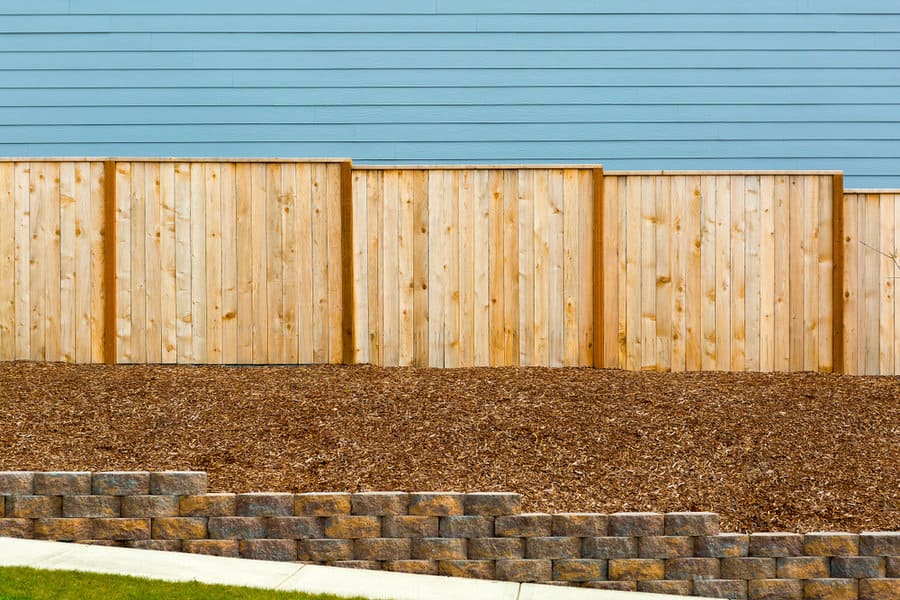 Stone block wall