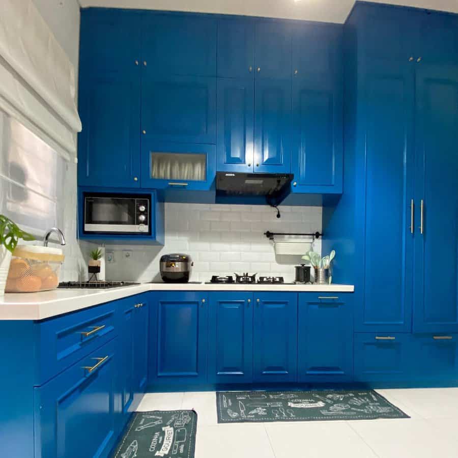 Santorini blue cabinets