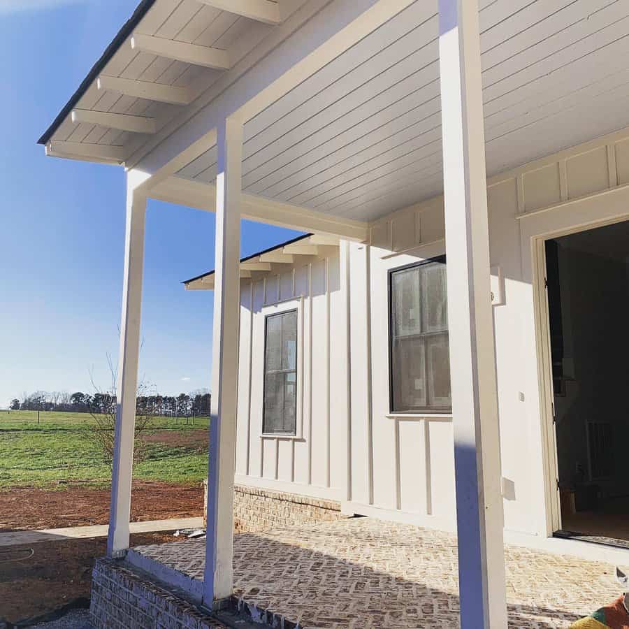 Porch ceiling with rafter tails