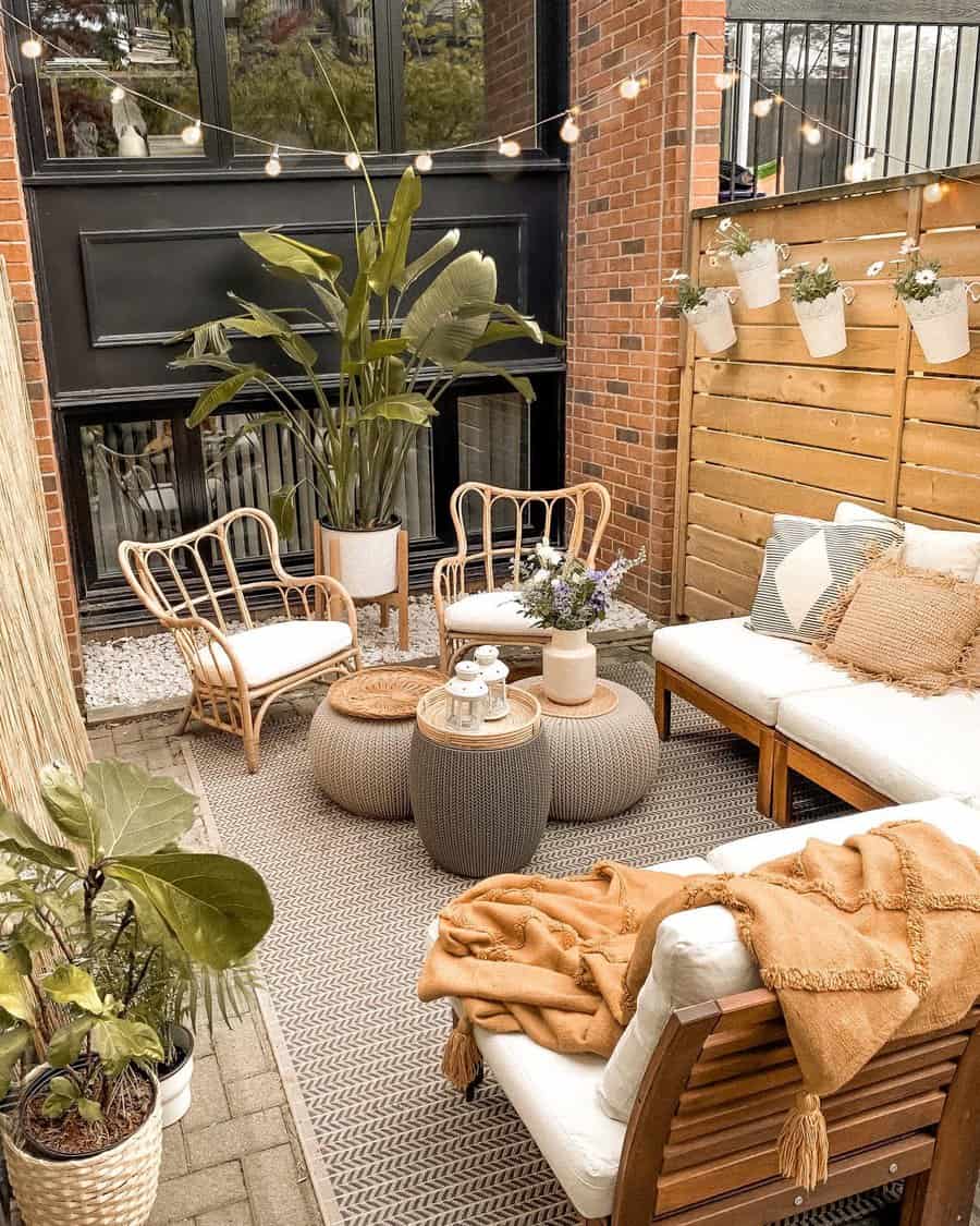 Bohemian-inspired decor for patio