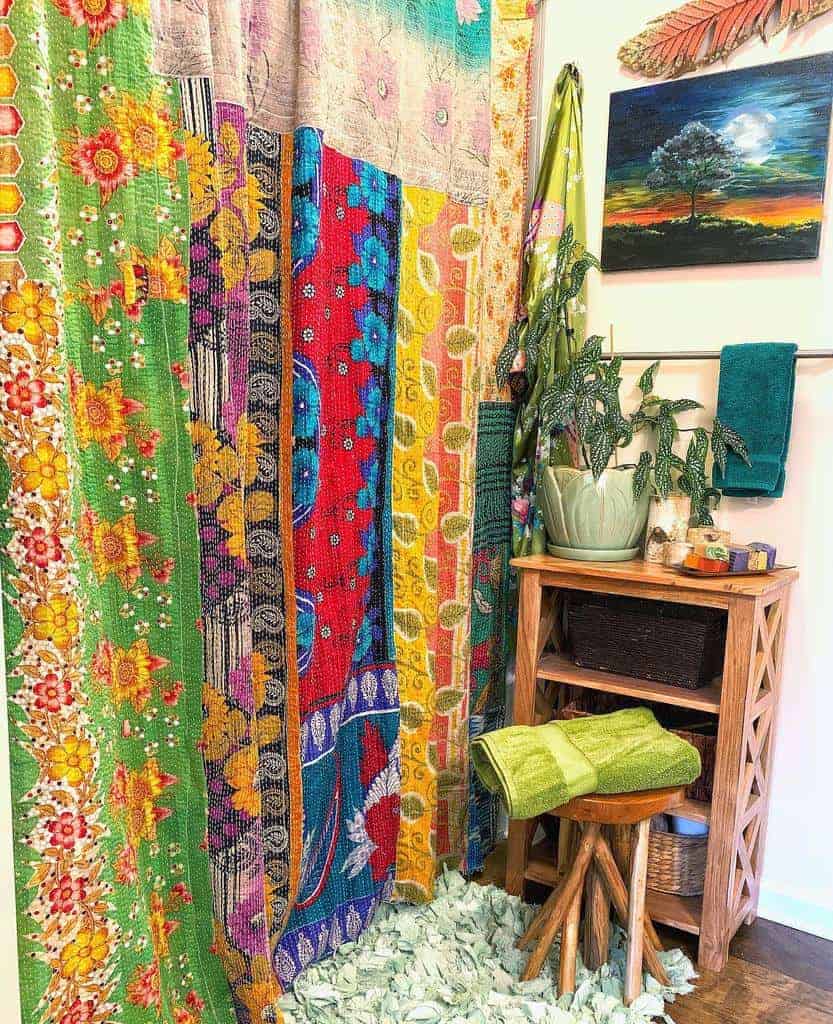 Bohemian shower curtain