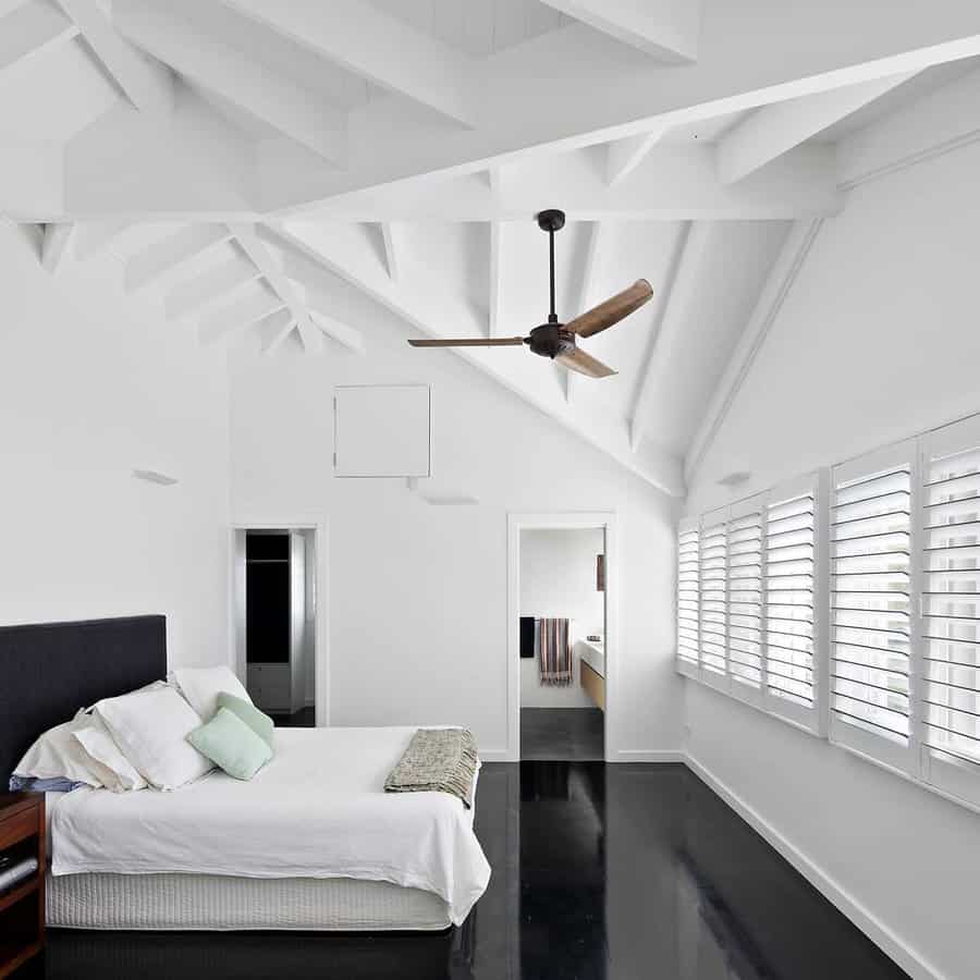 white attic bedroom