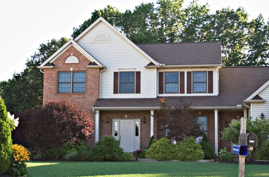 Brick colonial house