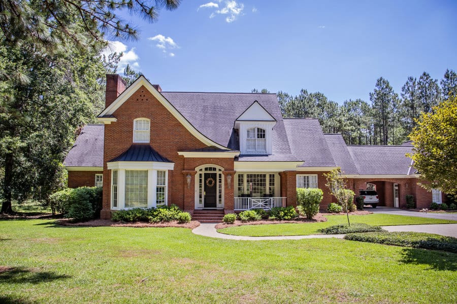 Brick colonial house