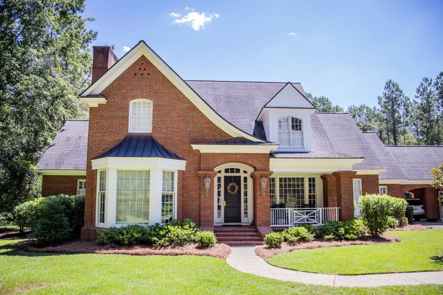 Brick colonial house