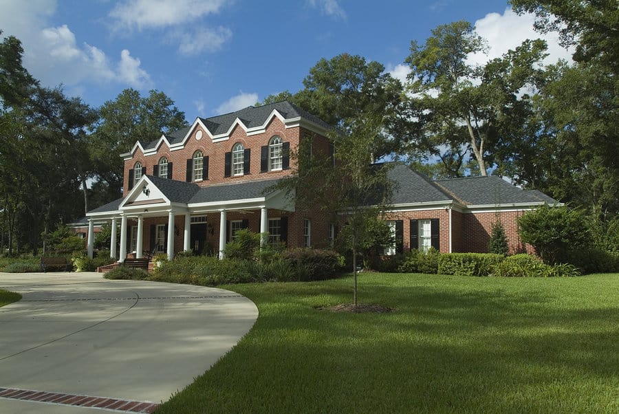 Brick colonial house