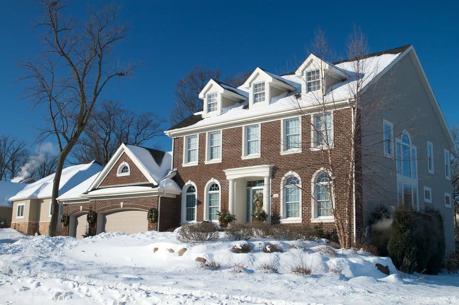 Brick colonial house