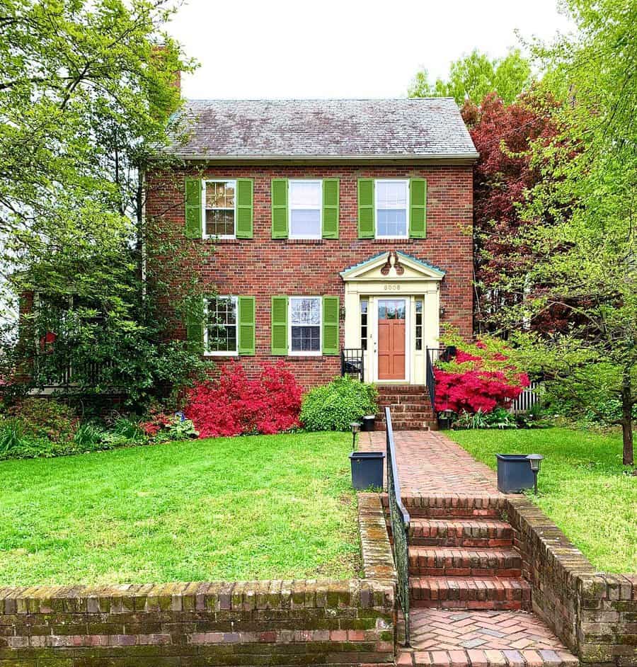 Brick colonial house