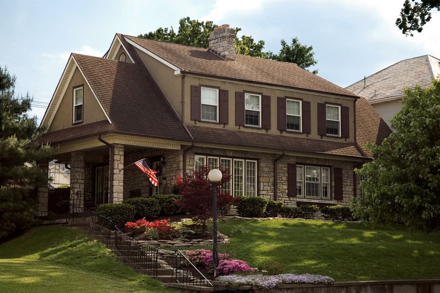 Brick colonial house