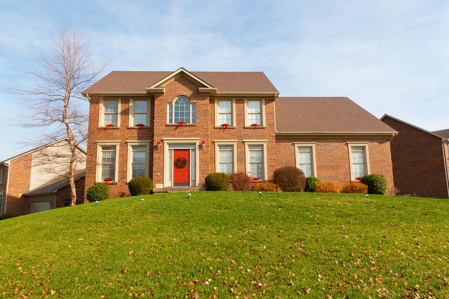 Brick colonial house