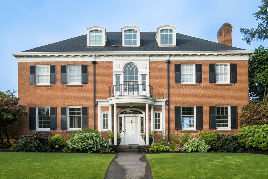 Brick colonial house