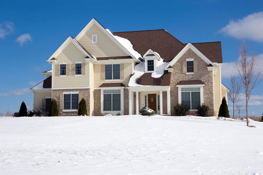 Brick colonial house