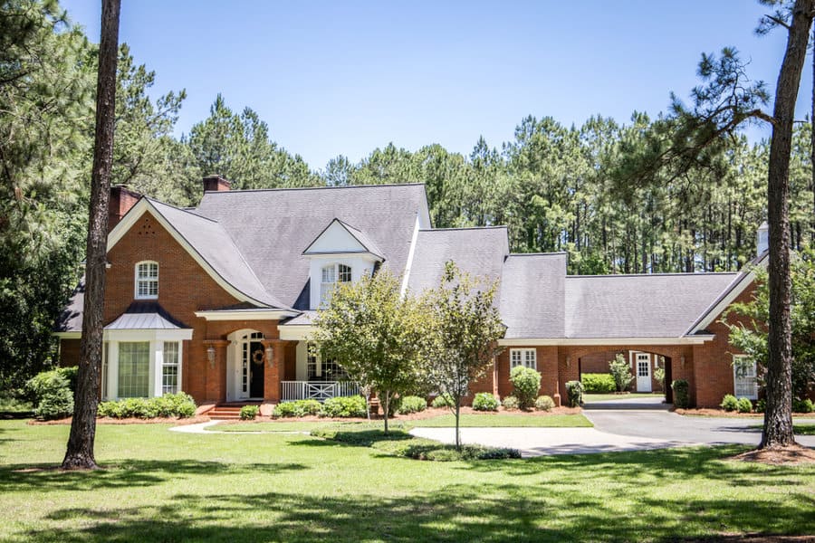 Brick colonial house