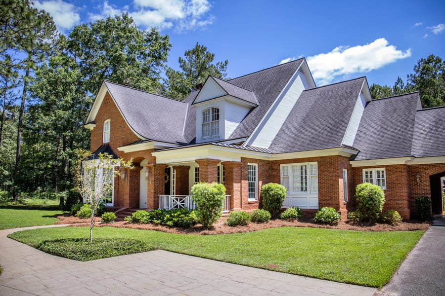 Brick colonial house