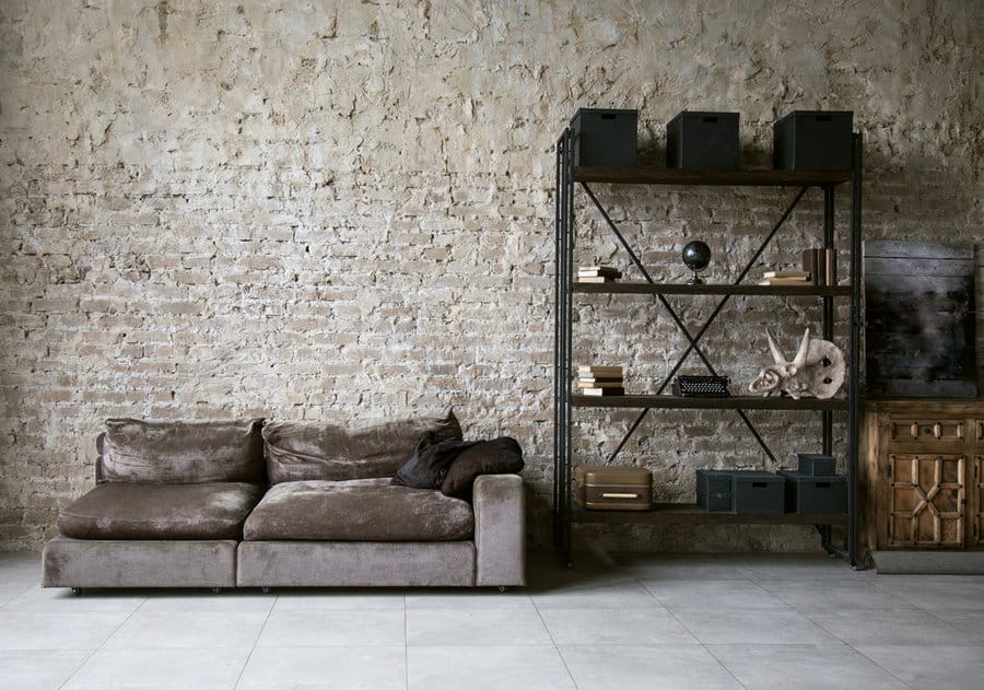 Exposed brick wall