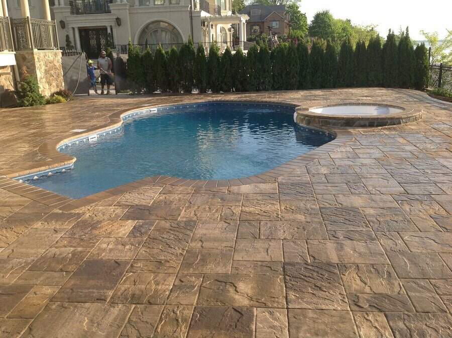 Pool pavers coping