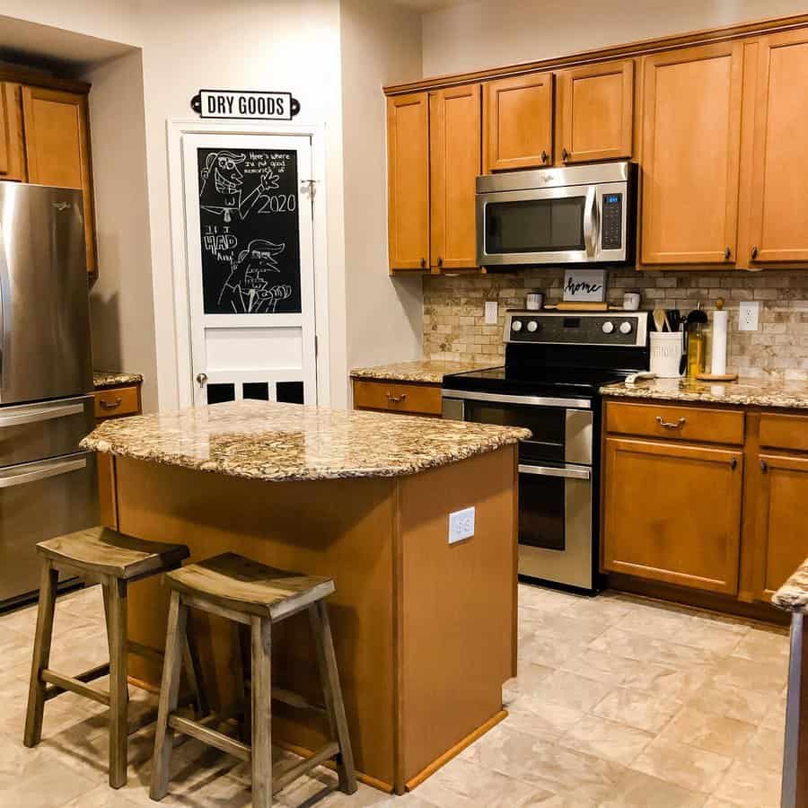 Brown cabinets