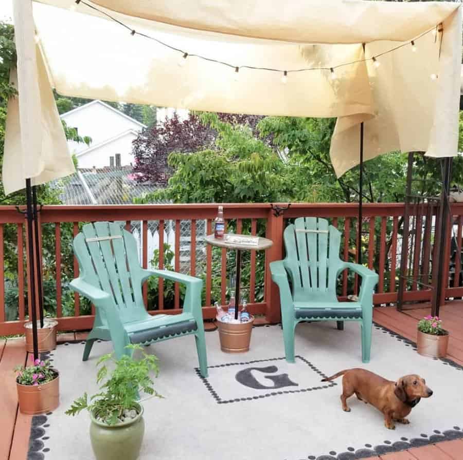 Patio with outdoor rug