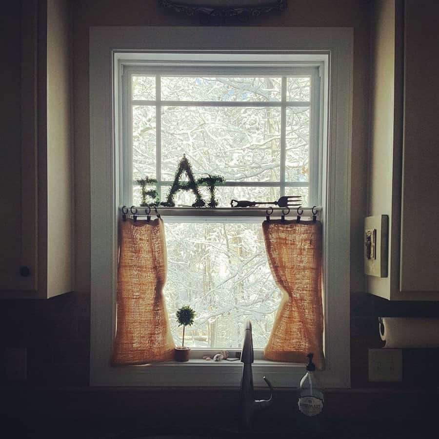 Burlap Kitchen Curtain Ideas sararepurposed