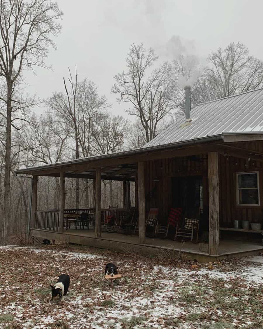 Cabin Porch Roof Ideas myswallowsnest