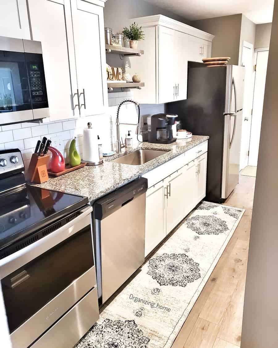 white apartment kitchen