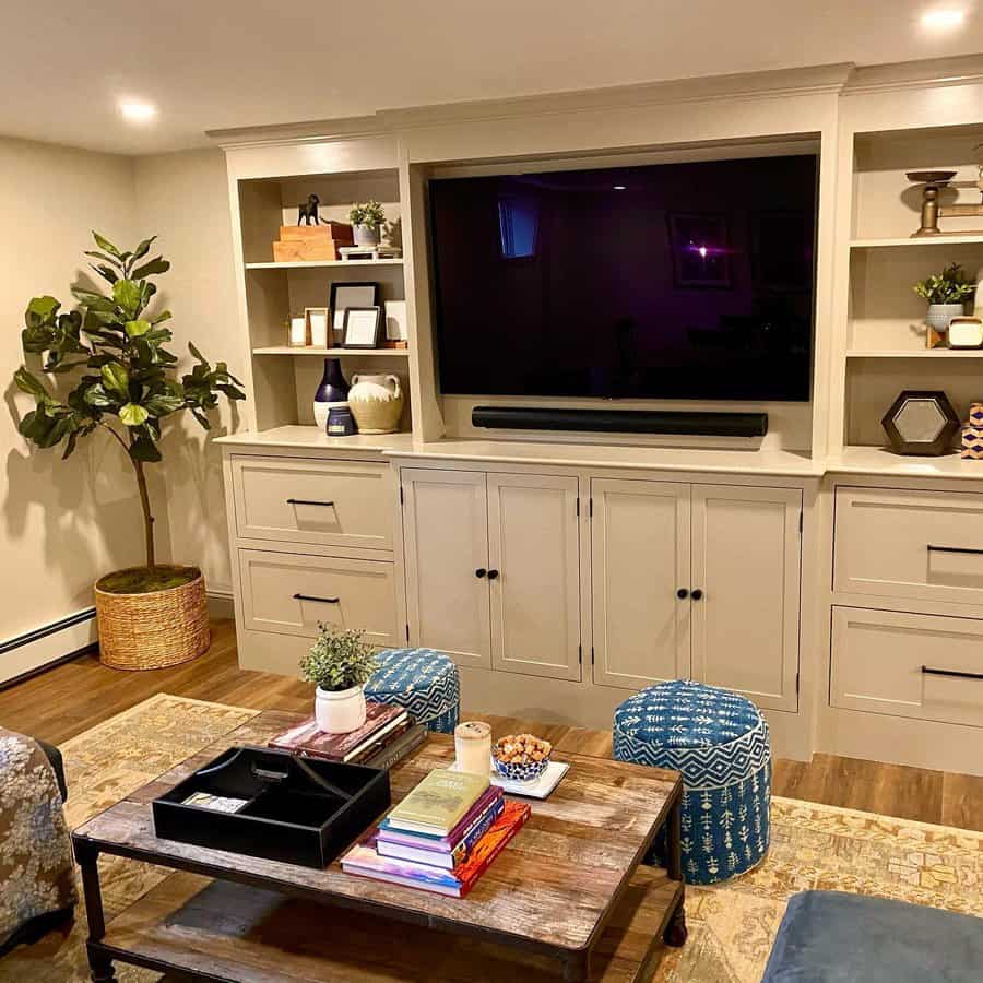 Home decor basement showroom storage