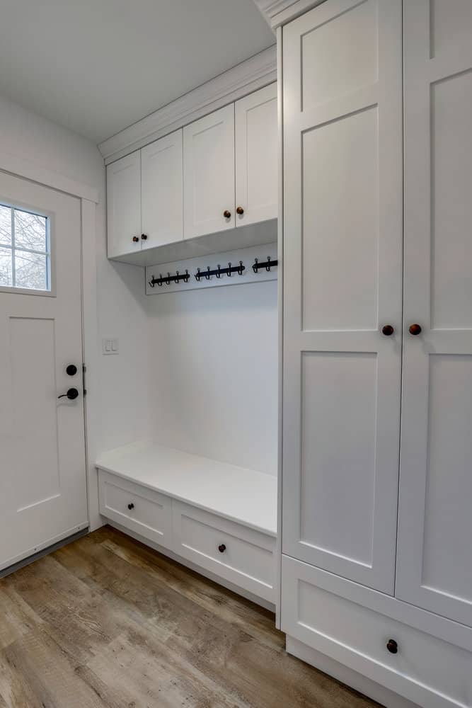 Repurposed mudroom cabinet