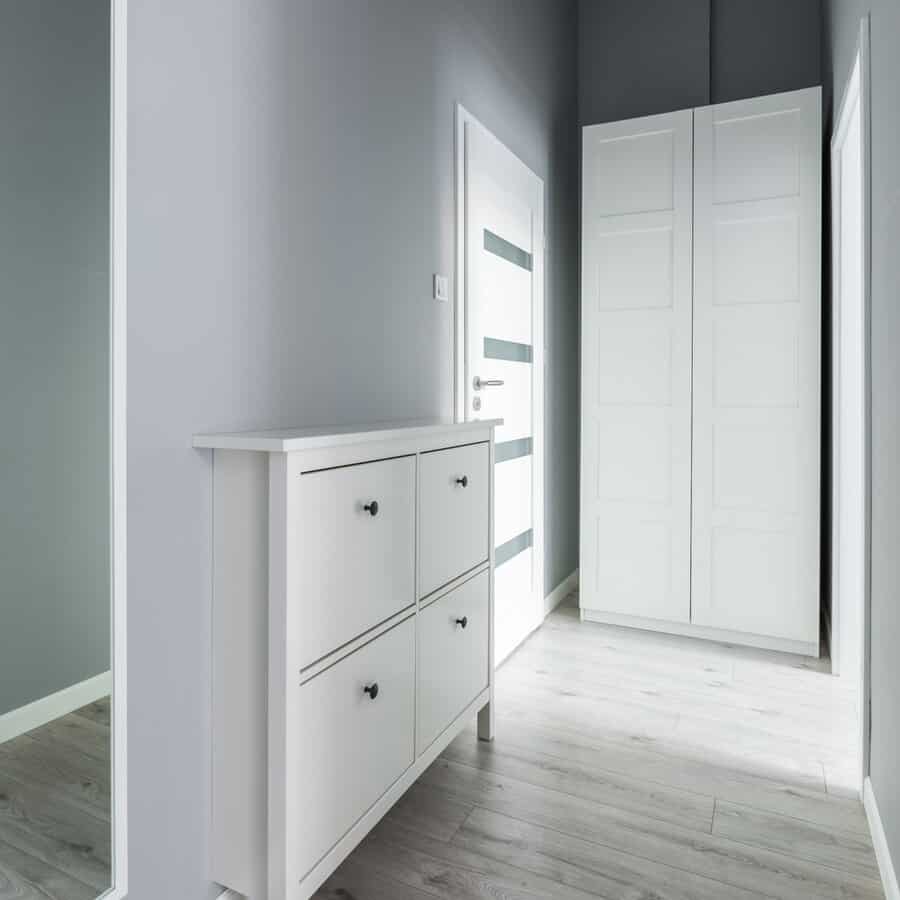 Repurposed mudroom cabinet