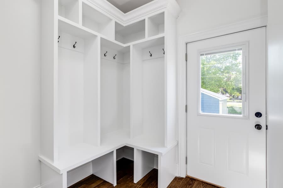 Repurposed mudroom cabinet