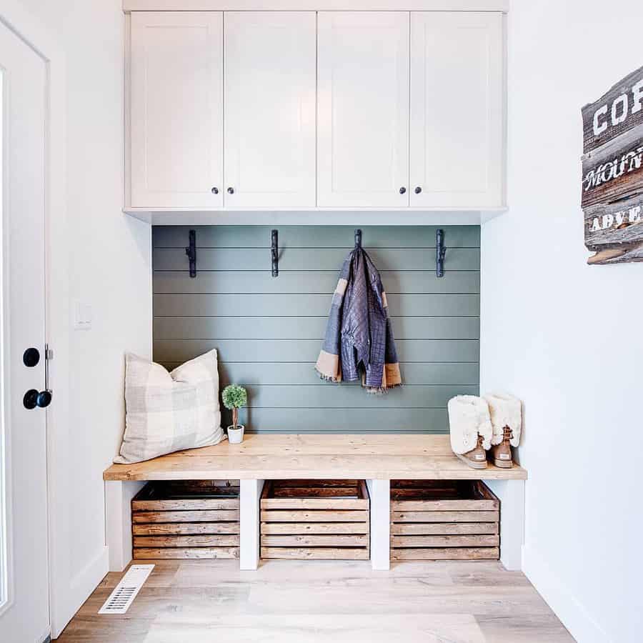 Repurposed mudroom cabinet