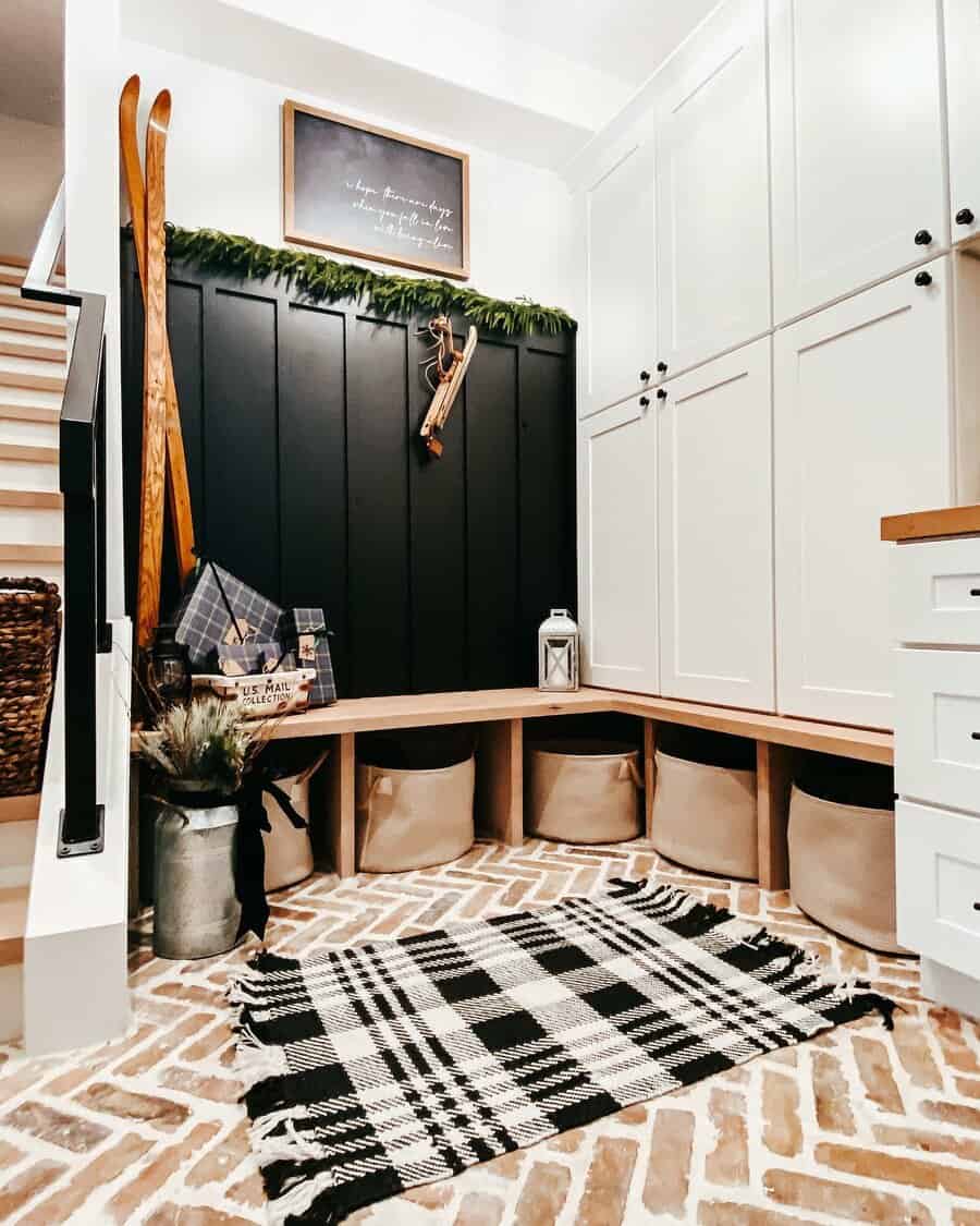 Repurposed mudroom cabinet