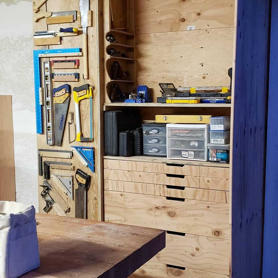 Closet tool storage