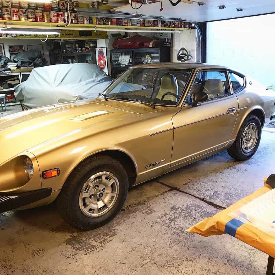 Car-themed garage man cave 