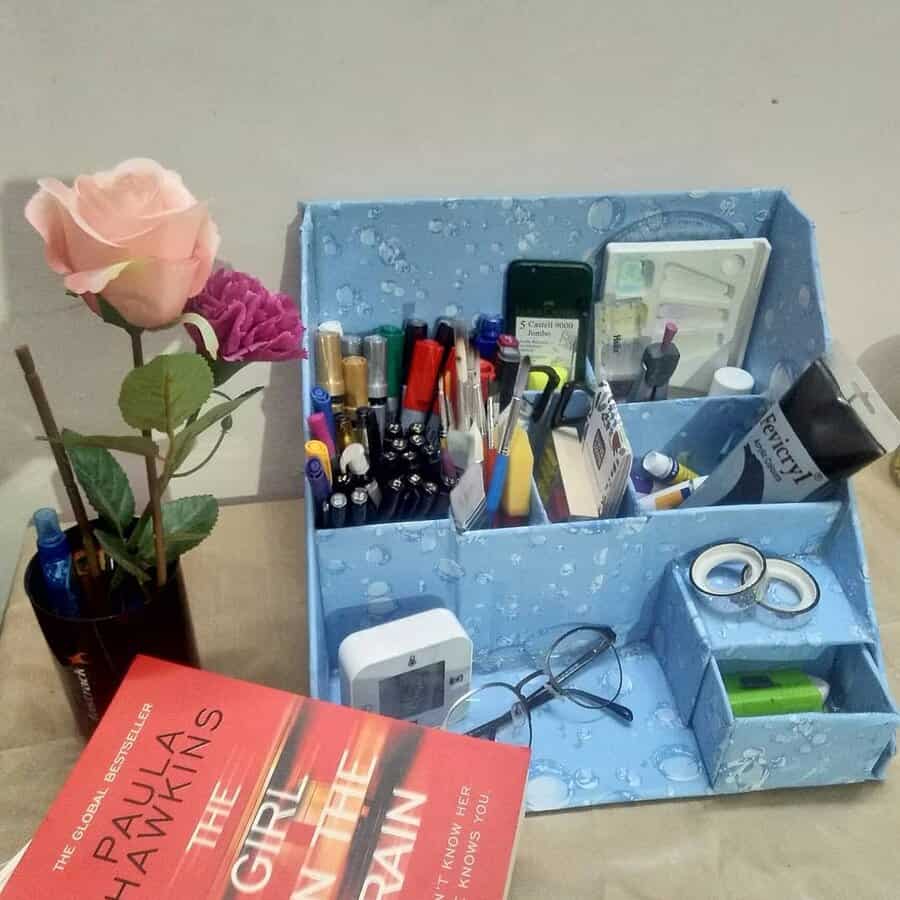 DIY craft desk organizer