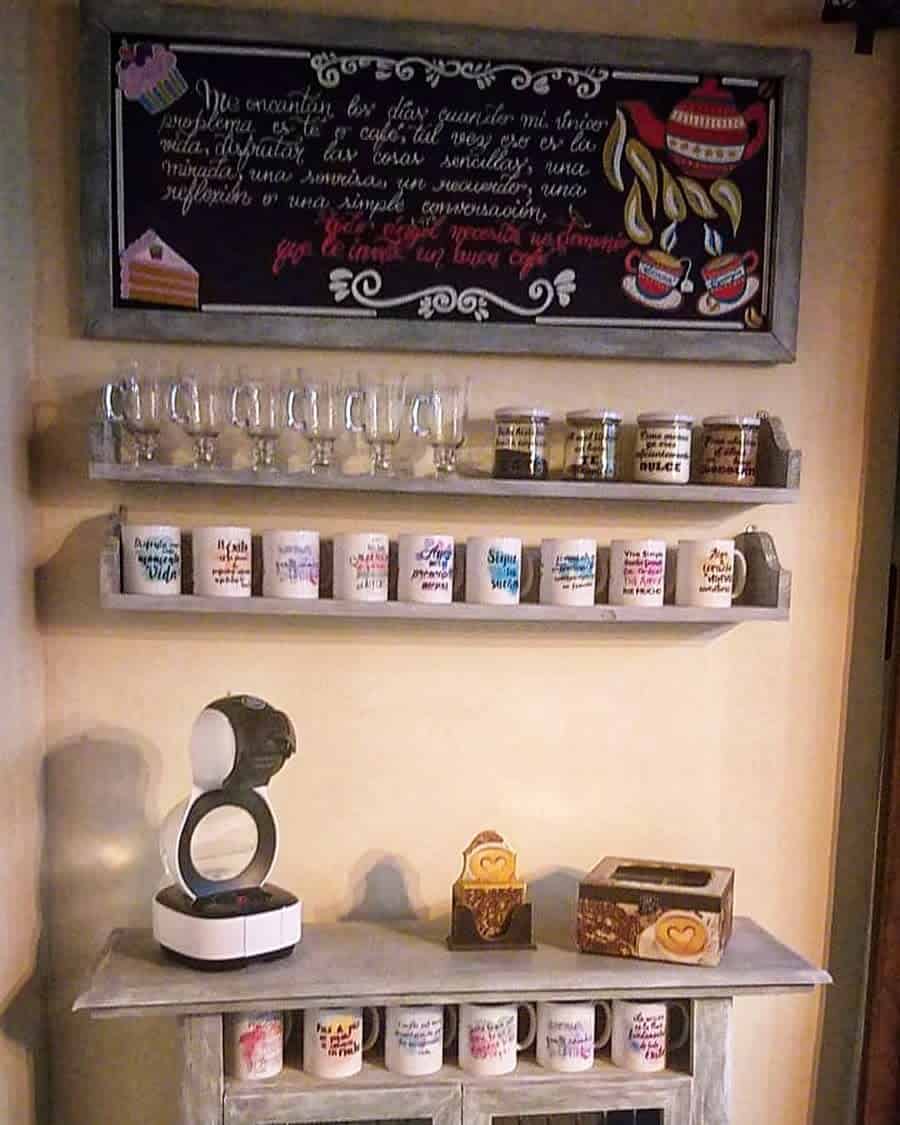 Chalkboard coffee bar sign