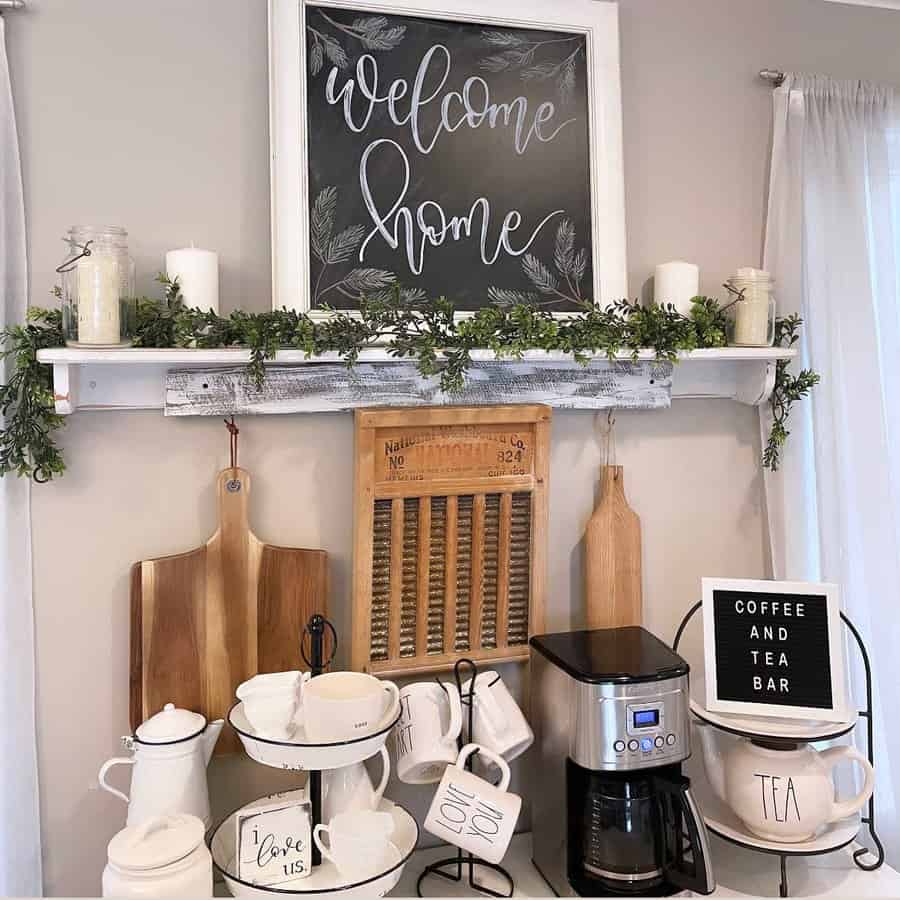 Chalkboard Coffee Bar Ideas prettyandprintedshop