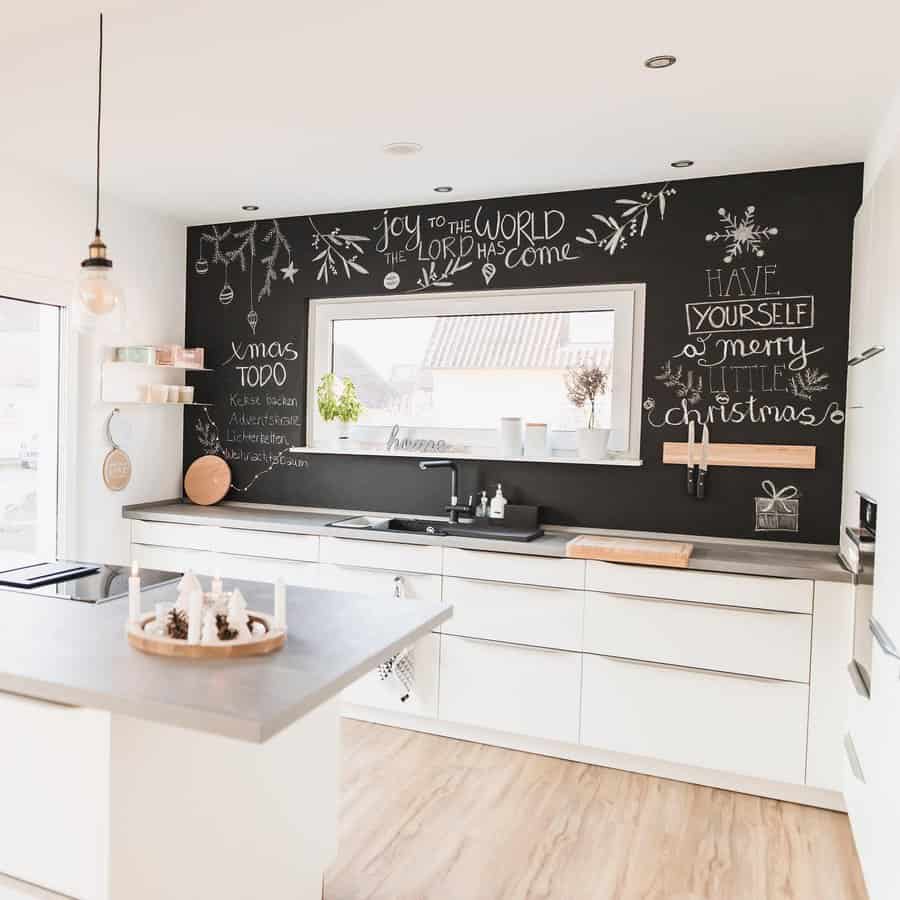 Chalkboard kitchen backsplash 