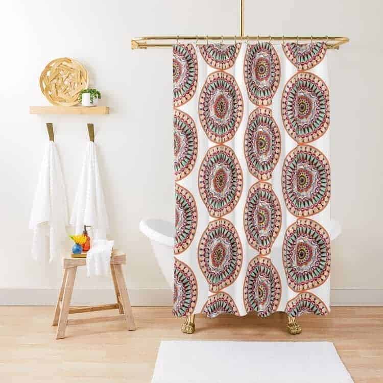 Bohemian shower curtain