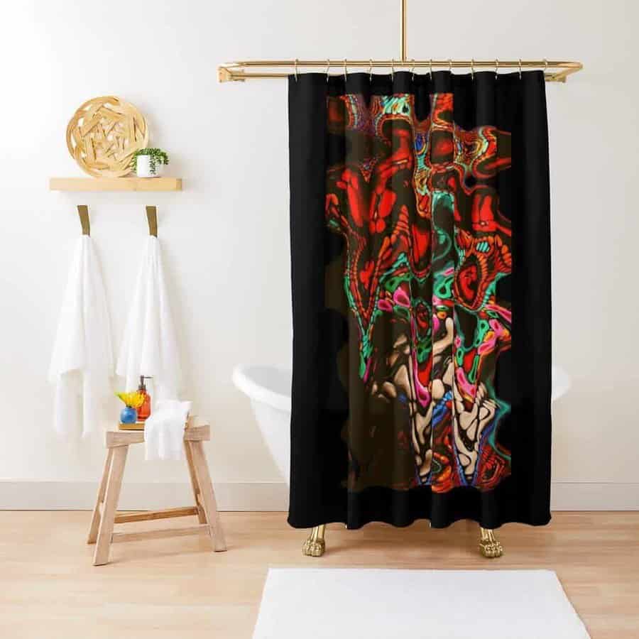 Lava lamp shower curtain