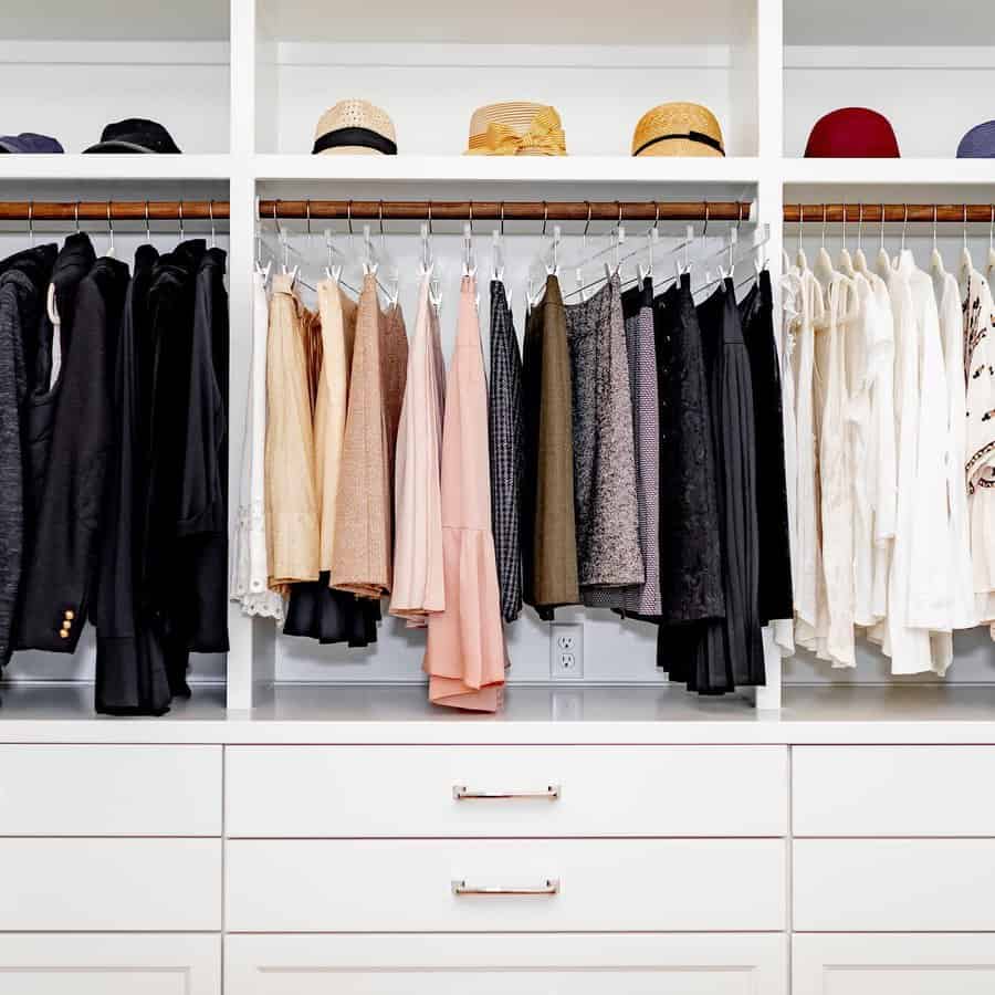 Overhead closet hat shelf