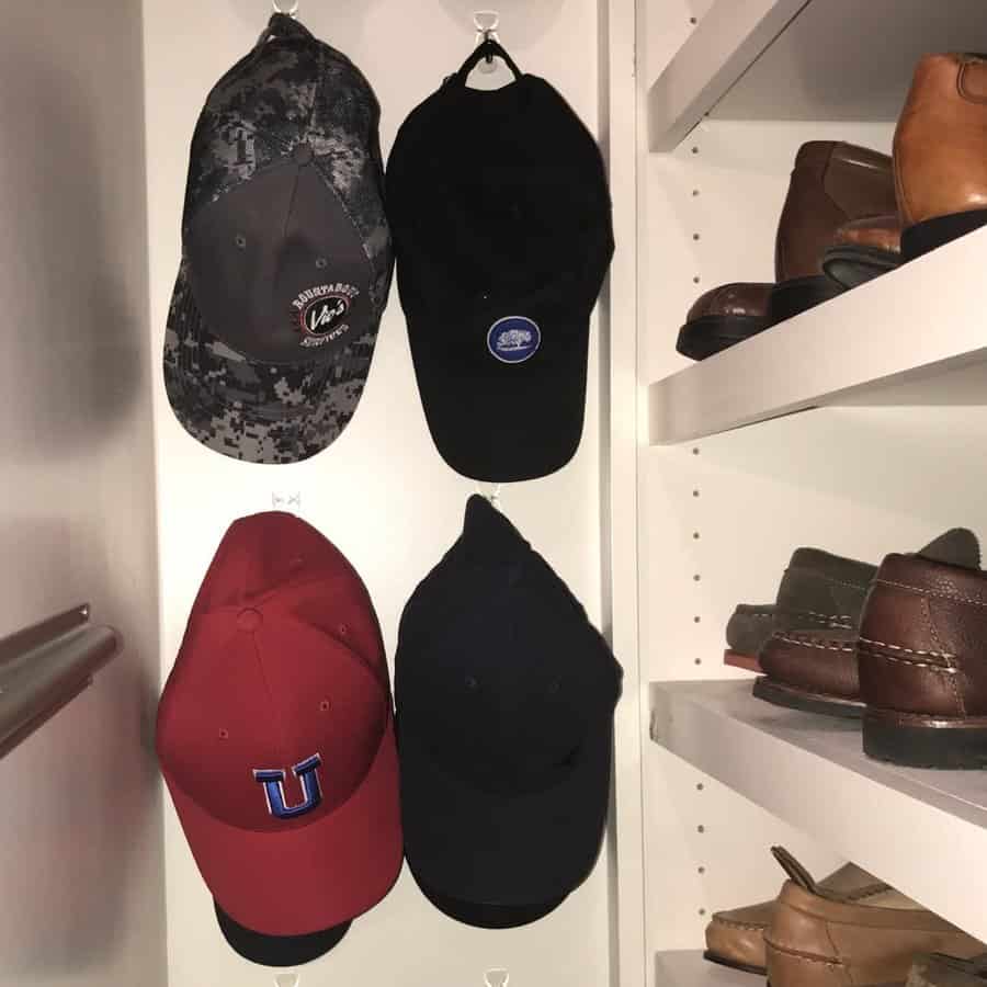 Wall mounted hat hooks