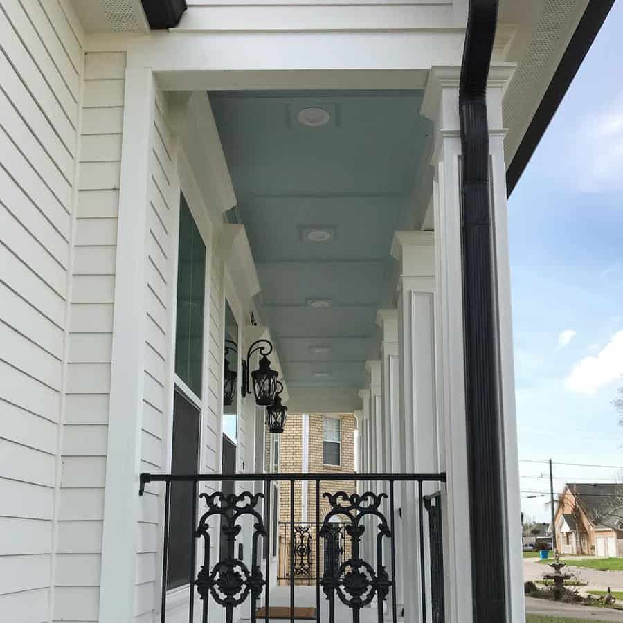 Narrow porch ceiling 