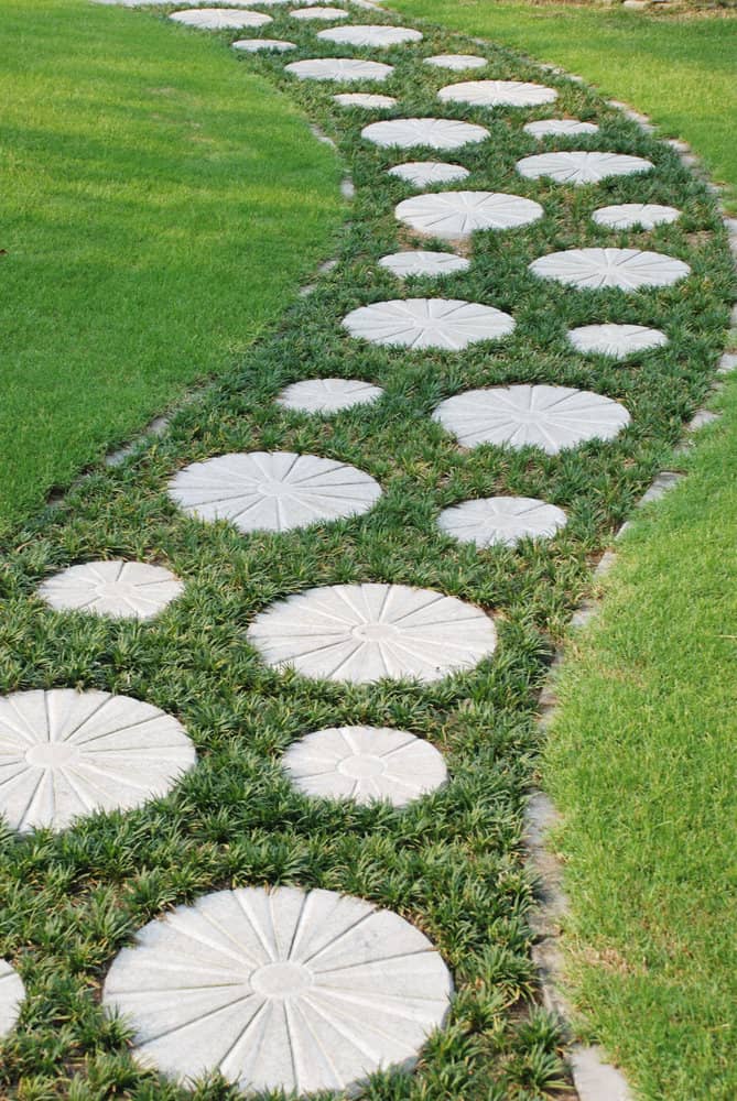 Patterned stone steps