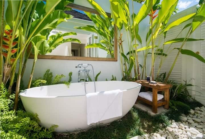 repurposed outdoor bath tub
