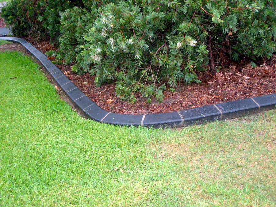 freeform cast concrete lawn edging