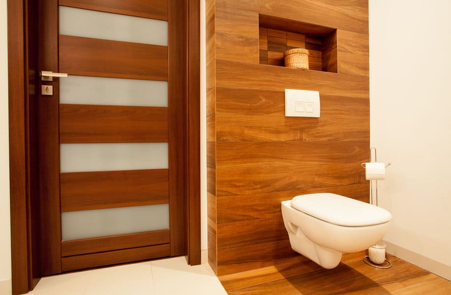 Wenge glass bathroom door